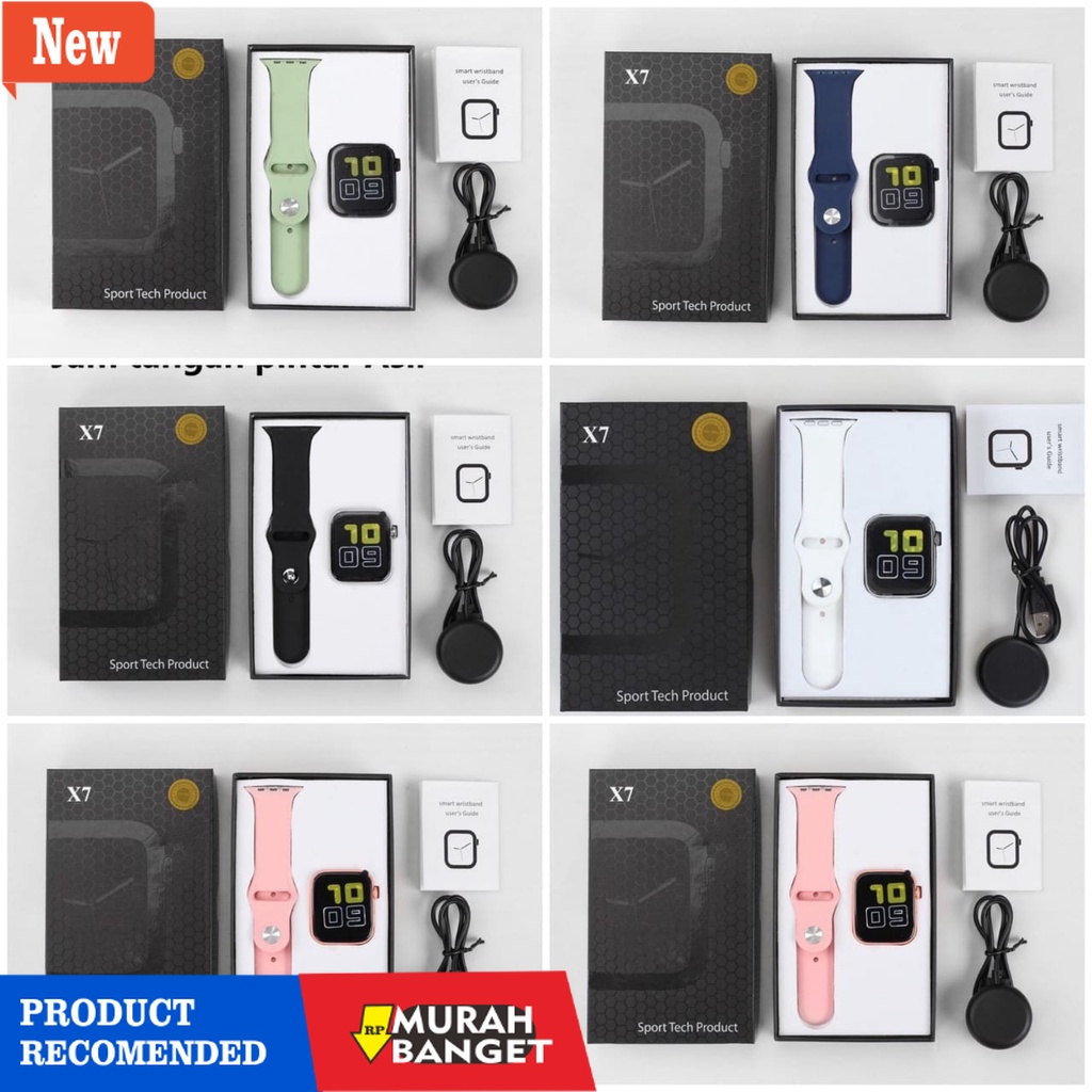 jam digital pria terbaik- Smartwatch T500 Original Layar Sentuh Jam Tangan Olahraga Mengukur Detak j