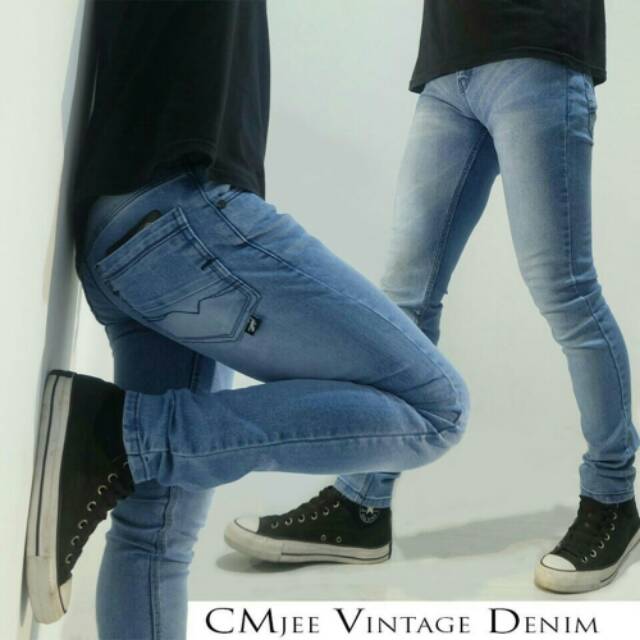 Celana Jeans Cowok Skinny Stretch CMJEE