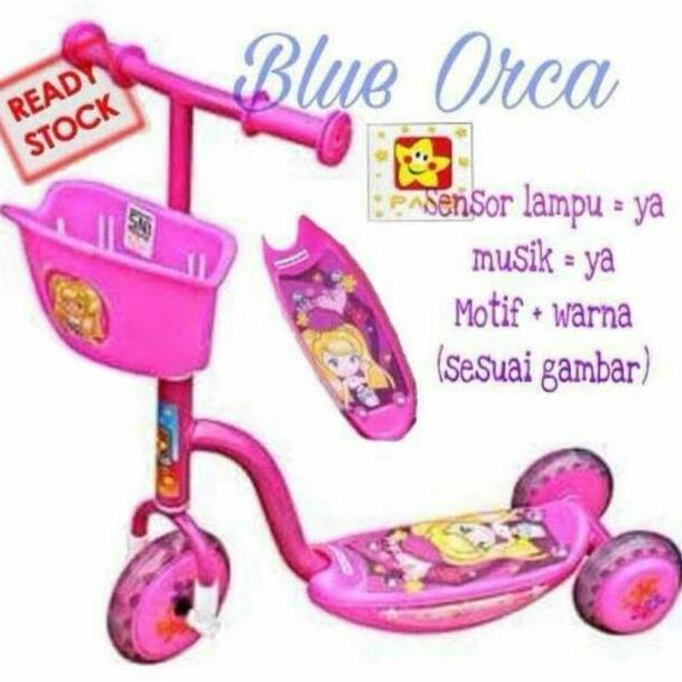 Promo Mainan Skuter Anak Anak Perempuan Roda 3 Sekuter Sepeda Scooter V0_Tvkwniq