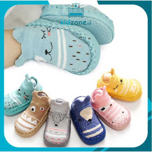 Sepatu Bayi Anti Slip / Prewalker Kaos Kaki Anak Korea / Pattern Moccasins