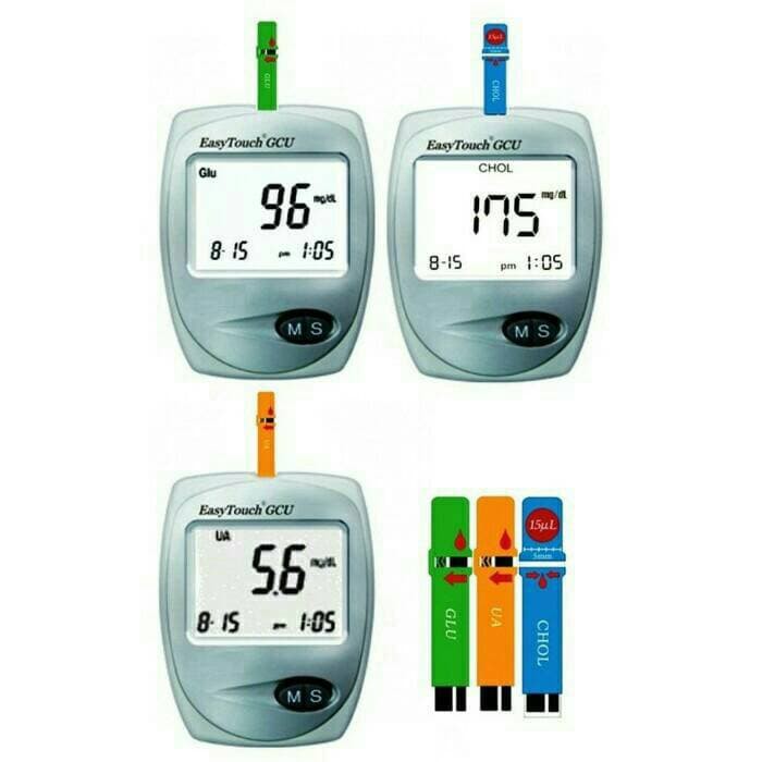 Alat Test Darah GCU Easy Touch 3in1 EasyTouch Alat Cek Gula Darah Berkualitas