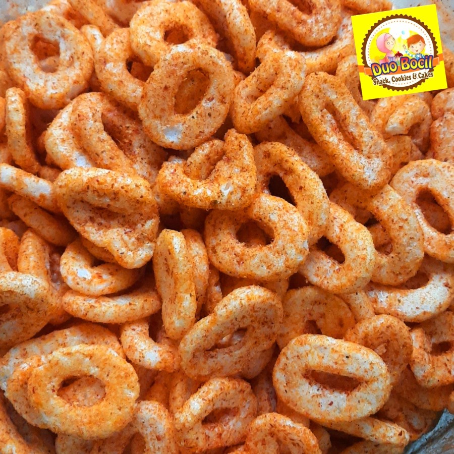 

Kerupuk Ring Pedas khas Palembang 250 Gram - Duo Bocil Snack