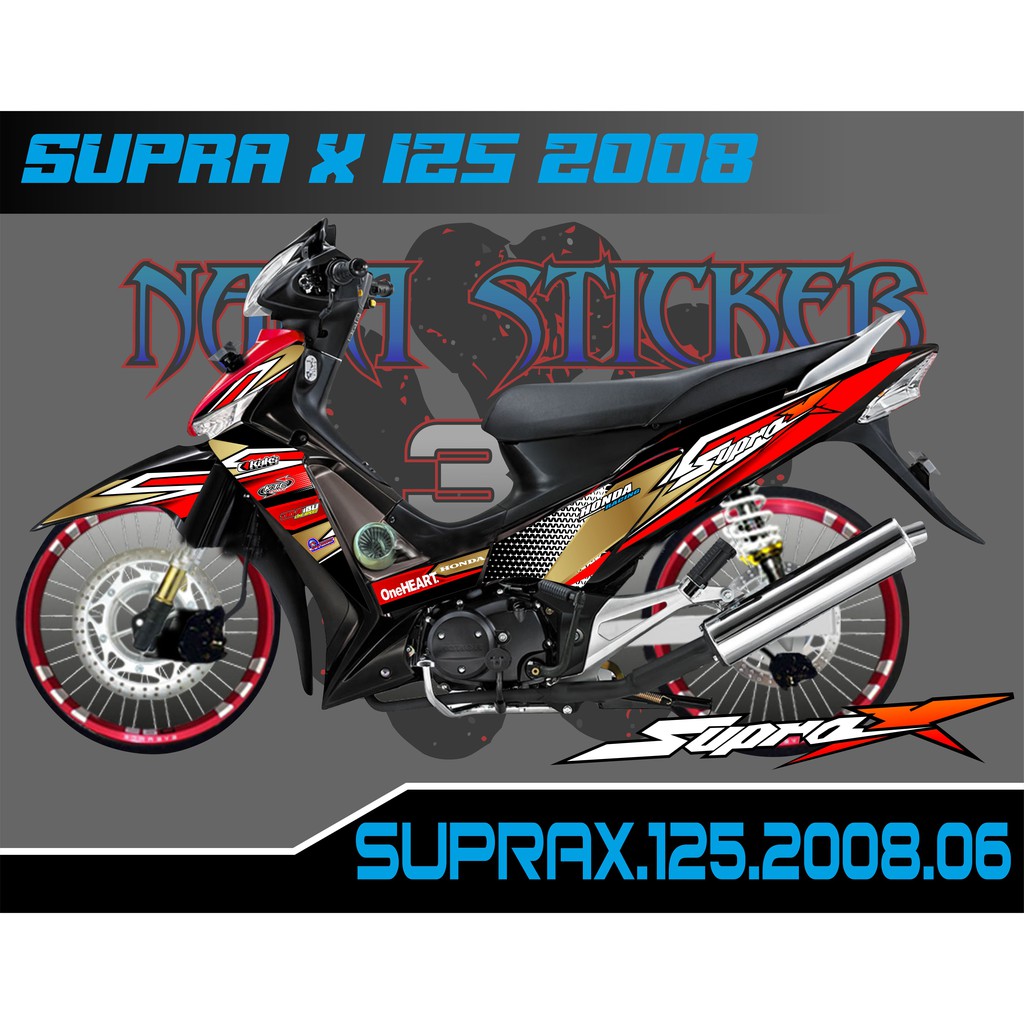 STRIPING SUPRA X 125 2008 STIKER SUPRA X 125 STICKER LIS LIST SUPRA X 125 2008 CODE 06