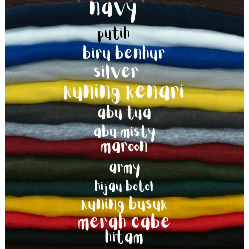 Baju kaos oblong pria/wanita lengan pendek bahan cotton combed 30s konveksi neaysha collection