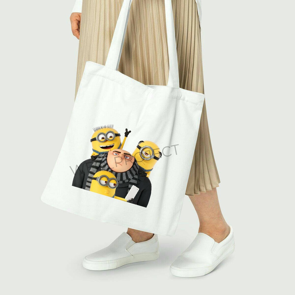 TOTE BAG KANVAS / TOTE BAG WANITA / TOTE BAG Minionsss