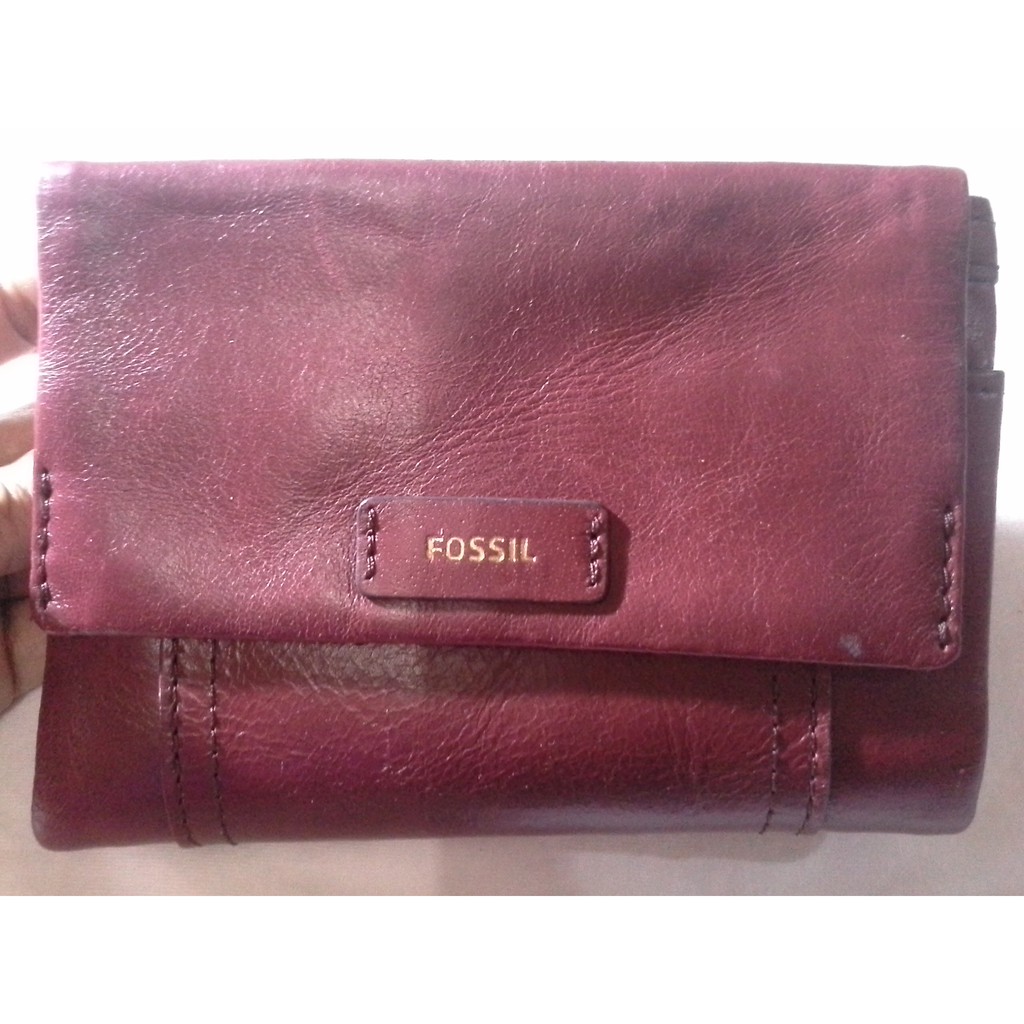 Dompet Fossil Ellis Clutch Multi Wine