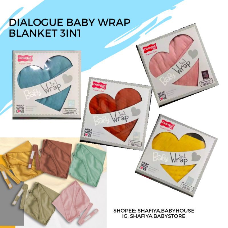 Dialogue Baby Wrap 3 in 1 Baby On The Go Blanket 3in1