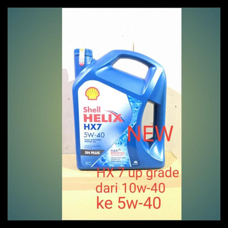 New Shell Helix Hx7 10W-40 Galon 4 Liter Tembus / Verified Qr Barcode