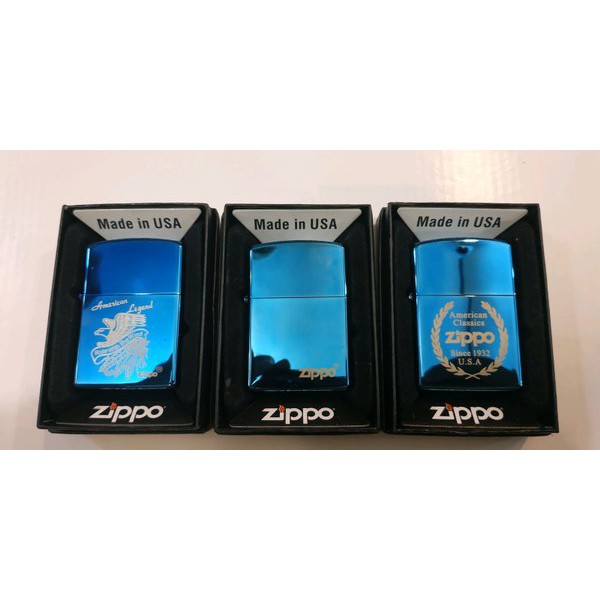 Zippo Blue Ice Grade Ori - Zippo Exclusive - Include Box Zippo - Kotak Zippo