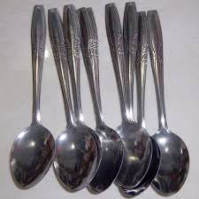 12 pcs Sendok  dan garpu makan stainless