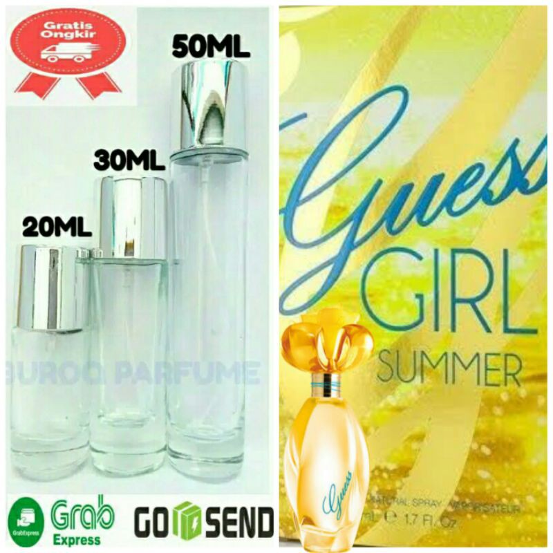 PARFUM YELLOW AMBER / GUES SUMMER GIRL PARFUME WANITA WANGI SEGAR FLORAL BUAH DI SUKAI COWOK INSPIRED by BUROQ PARFUM