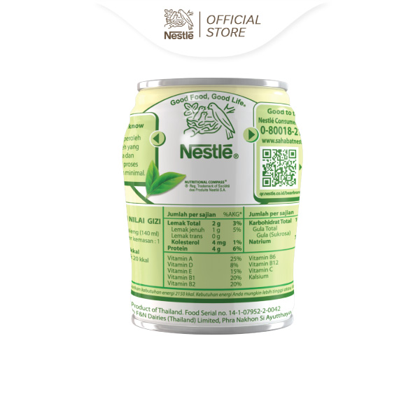 BEAR BRAND Susu Kaleng White Tea Susu Steril 140 ml