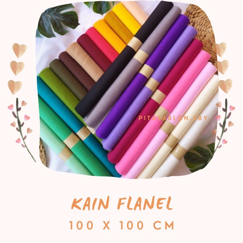 KAIN FLANEL 100 x 100 cm Murah Banyak warna