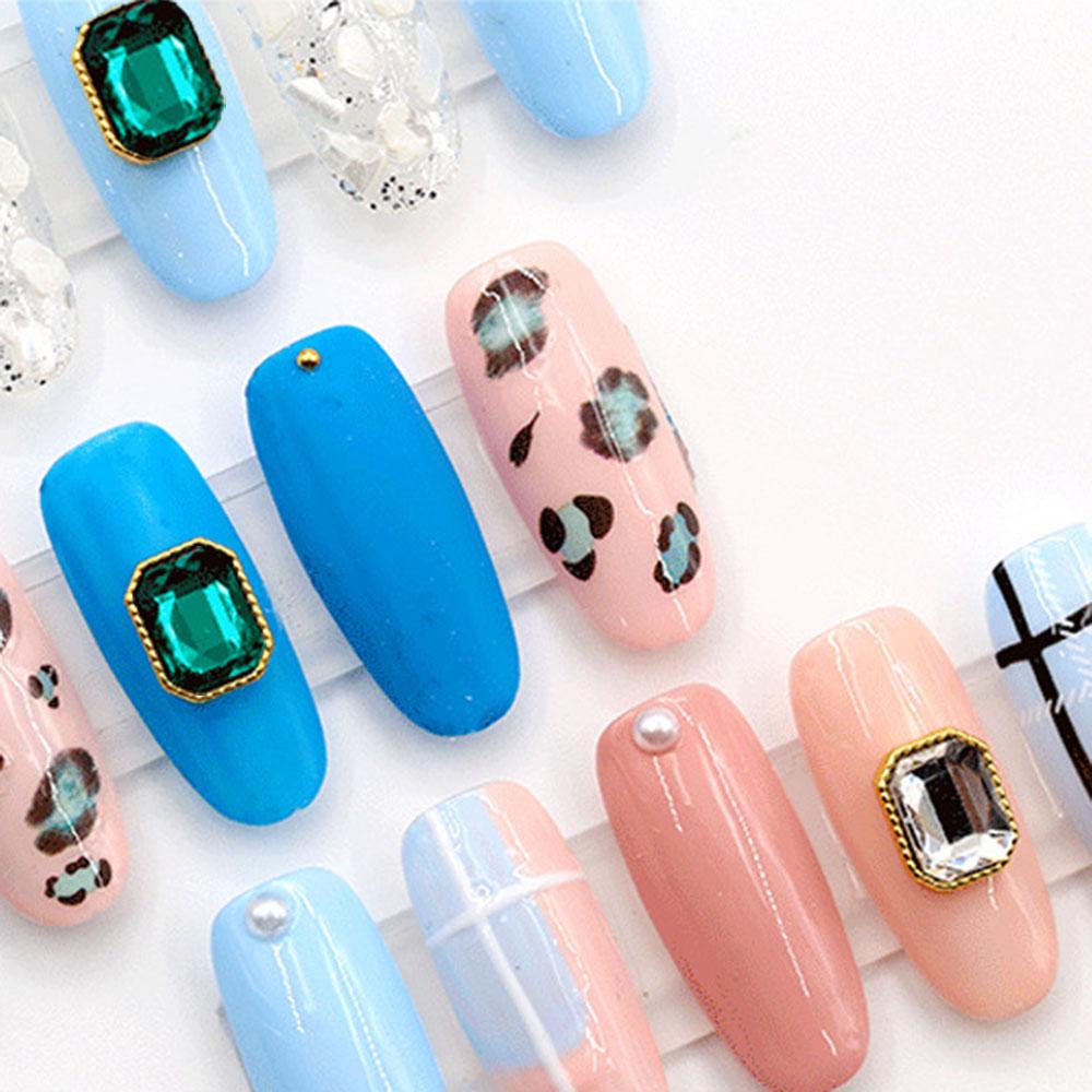 Agustina DIY Dekorasi Nail Art Charms Berlian Hati Berbagai Bentuk Bintang Manikur Aksesoris Hiasan Kuku Glitter Kaca Charms