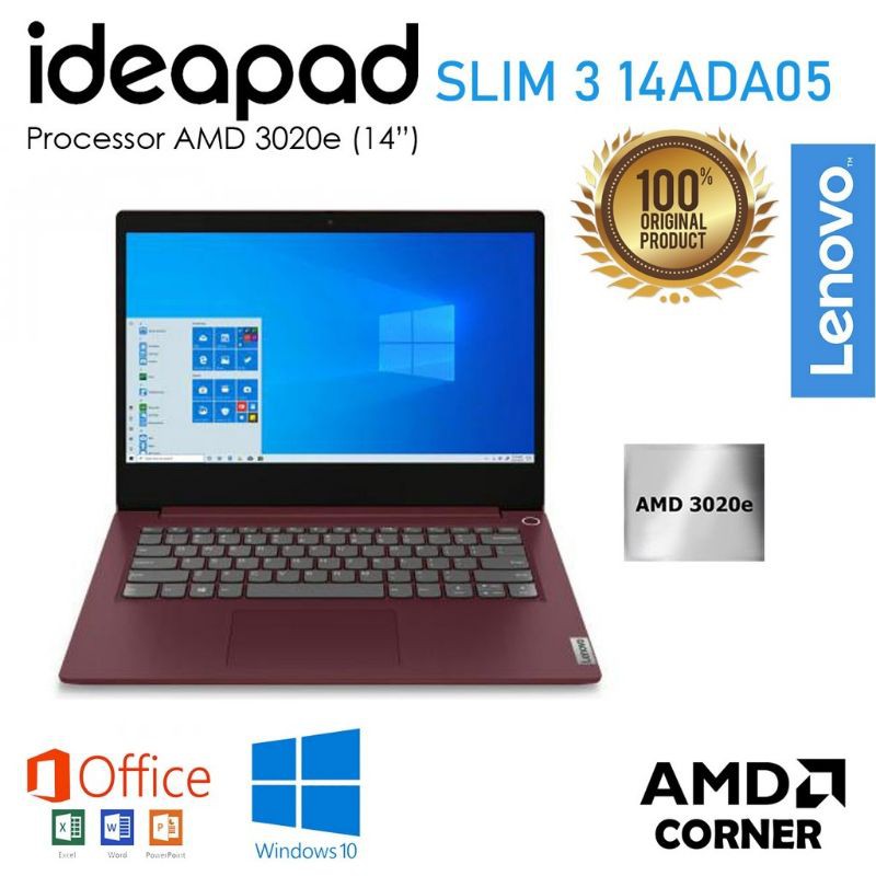 Notebook Lenovo Ideapad Slim 3 Athlon 3020e