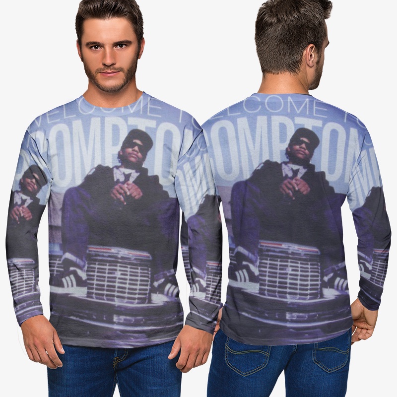 Kaos Pria Eazy E Real Compton Tshirt Bahan Polyester Jersey Casual Style Fashionable Unisex Tees