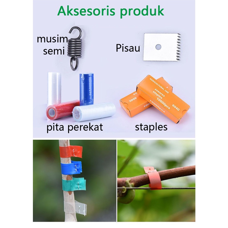 Hand Tying Machine - Alat Pengikat Lanjaran Tanaman - Paket Paket Tape Tool Tapetool set Alat pengikat lanjaran batang tanaman