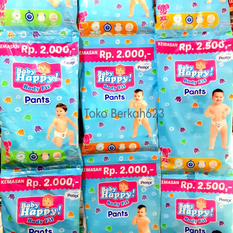 BABY HAPPY Pants Renceng Isi 6 Sachet - M  L  XL