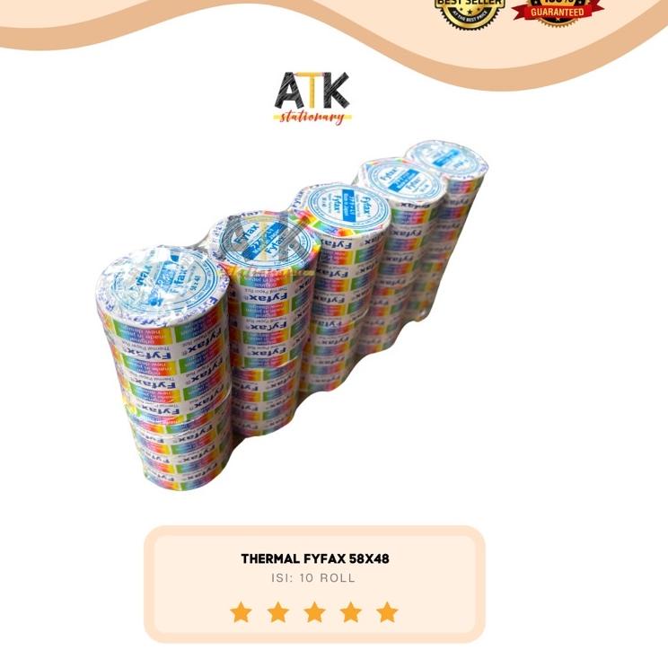 

Laku Keras! Thermal Paper (Kertas Kasir) Fyfax 58X48 atk