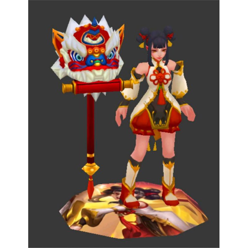 Hero Mobile Legends Lolita Lion Dance Papercraft
