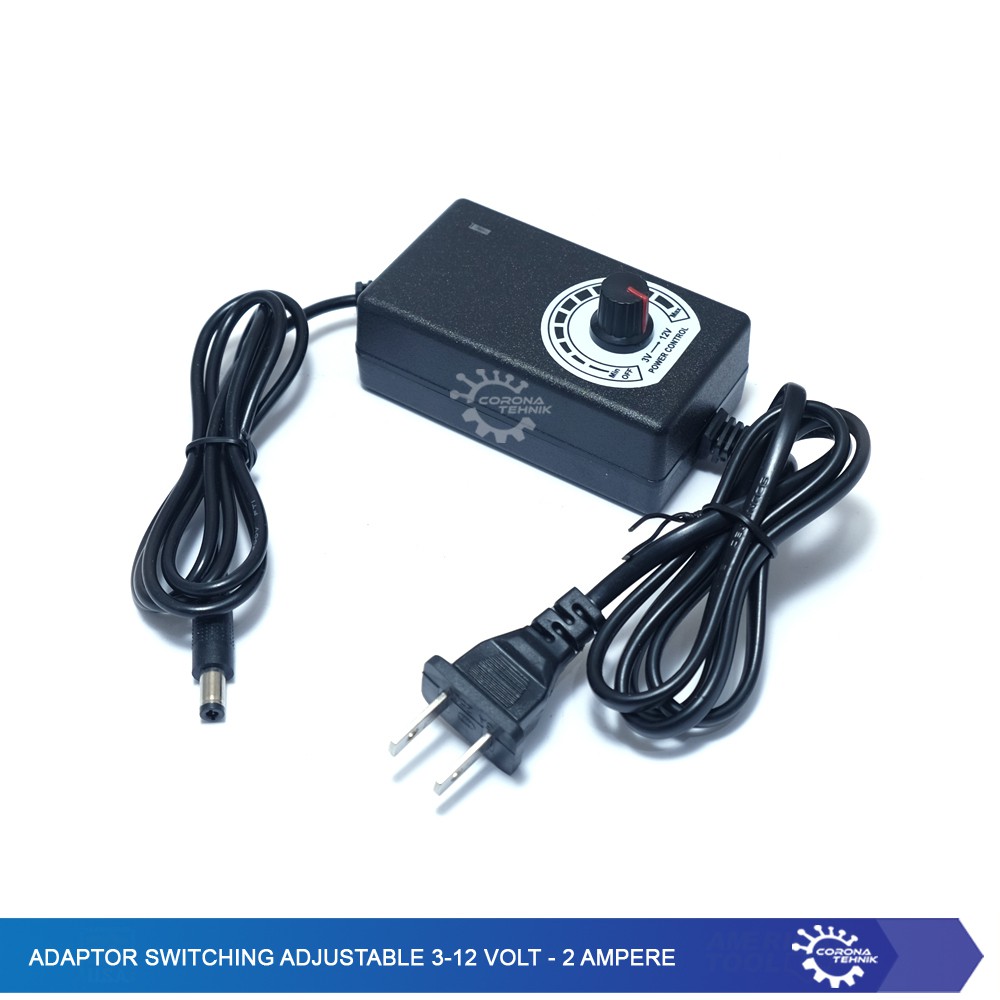 Adaptor Switching Adjustable 3-12 Volt - 2 Ampere