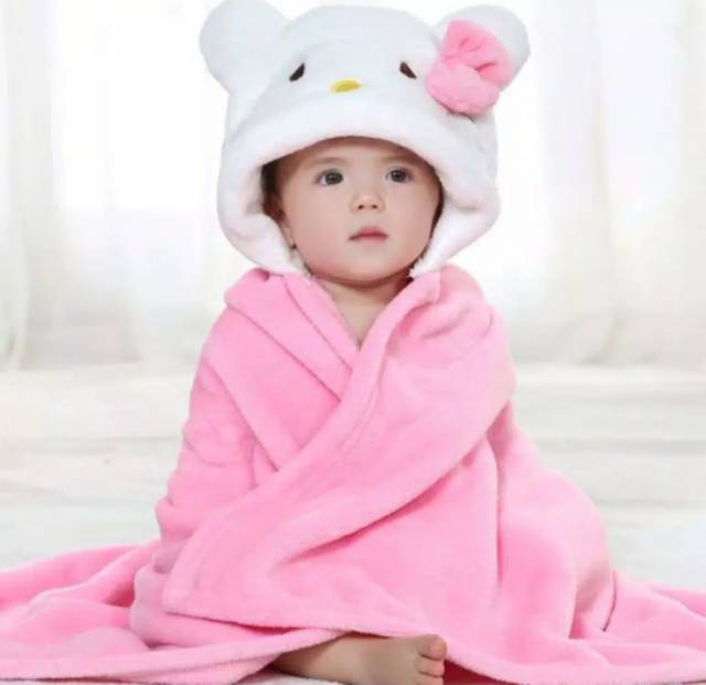 Selimut Topi Bayi Just To You Selimut Hoodie Bayi Import Baby Blanket Karakter Lucu