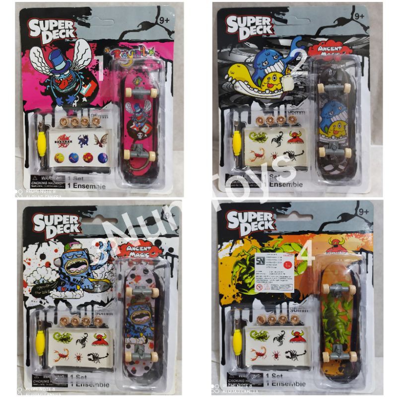 Mainan Fingerboard Skateboard Super Tech Deck
