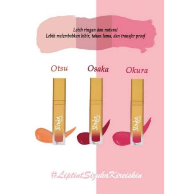 {BISA COD} LIPTINT SIZUKA KIREISKIN (Otsu, Osaka & Okura) BPOM ORIGINAL