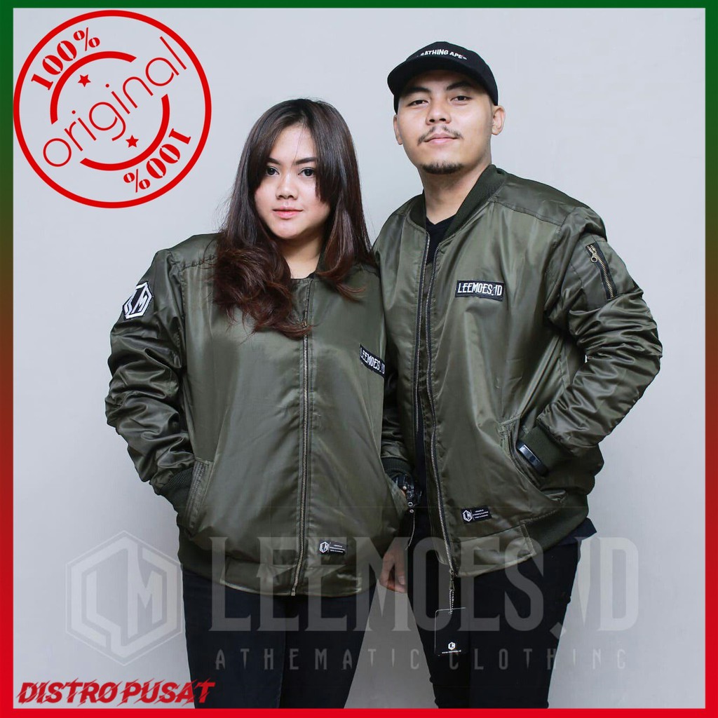 Jaket / jaket bomber / jaket pria / jaket parasut / bomber / Jaket wanita / Hijau Army / 0009