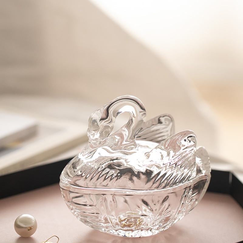 SIY  Swan Storage Box Crystal Epoxy Resin Mold Makeup Jewelry Container Fruit Snacks Holder Case DIY Crafts Silicone Mould