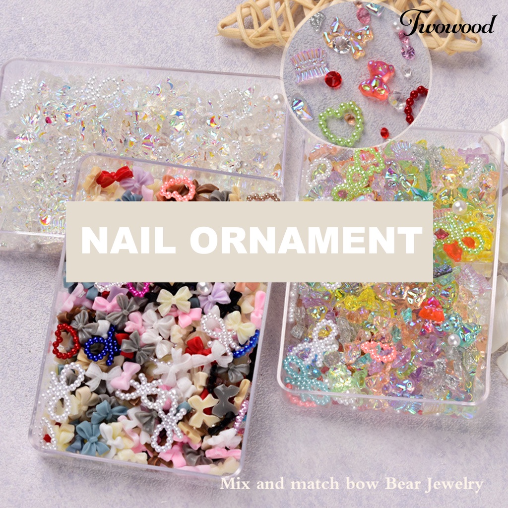 1 Kotak Ornamen Kuku 3D 50g Untuk Dekorasi Manicure Wanita