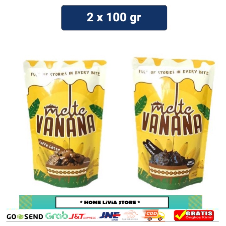 

Vanana Melte Keripik Pisang Coffee Latte 100 gr + Vanana Melte Keripik Pisang Yummy Chocolate 100 gr