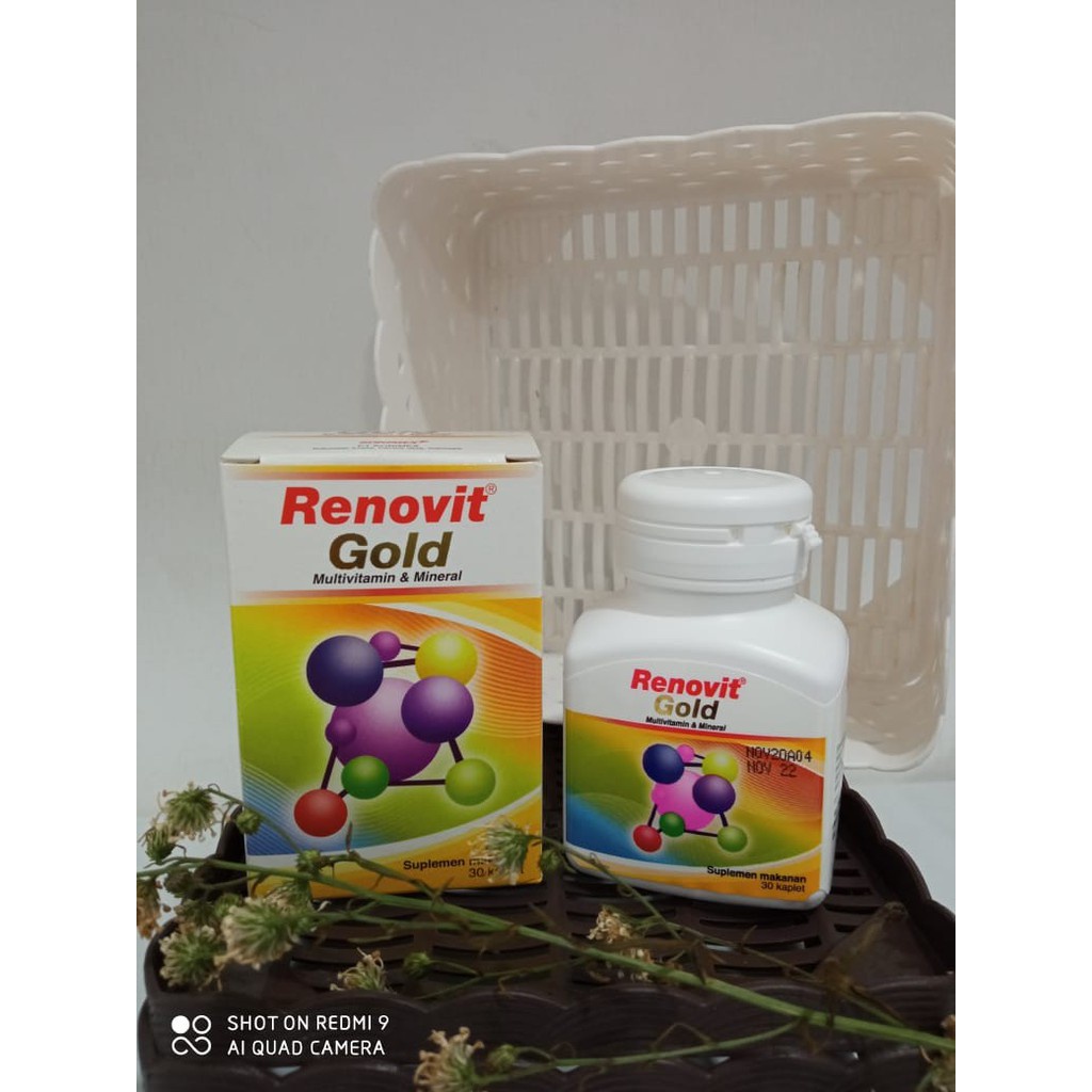 RENOVIT GOLD Dan RENOVIT BOTOL Isi 30 Tablet - Multivitamin Dewasa Dan Lansia Suplemen