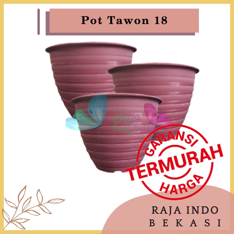 Pot Tawon 18 Cm Coklat Broken Bata Terakota Terracotta Terracota - Pot Tawon Tirus 20 21 25 30 Cm Vas Pot Bunga Murah