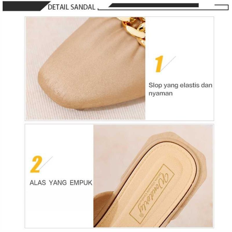 1301-2 [WONDERLY] Sepatu Wanita Wonderly / Sepatu Sandal Wanita Jelly / Sandal Mules Karet / Sendal Mules Jelly / Sandal Kekinian / Sandal Rantai / Sepatu Mules