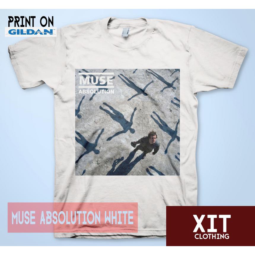 Kaos DTF Musik muse absolution white