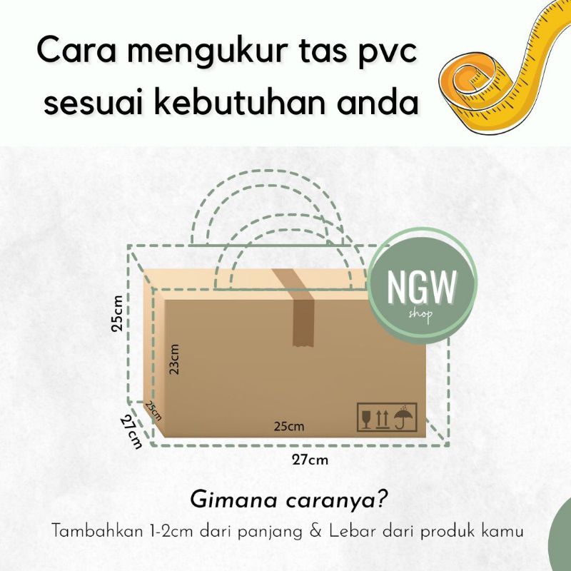 Tas pvc mika FOLIO 25 x 35 x 10 hampers goodiebag souvenir