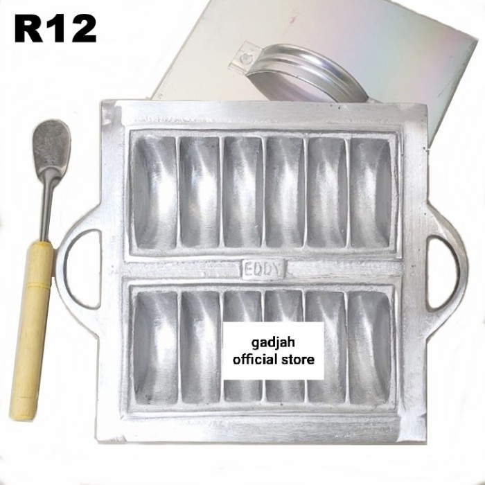 cetakan kue pancong/rangin isi 12 free sutil dan tutup