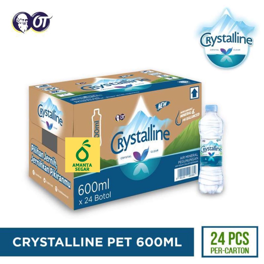 

Crystalline Cristalin Cristalline Crystallin Crystaline Crystalline Air Mineral 600ml x 24 Botol Air Minum 1 Karton Amanta Segar