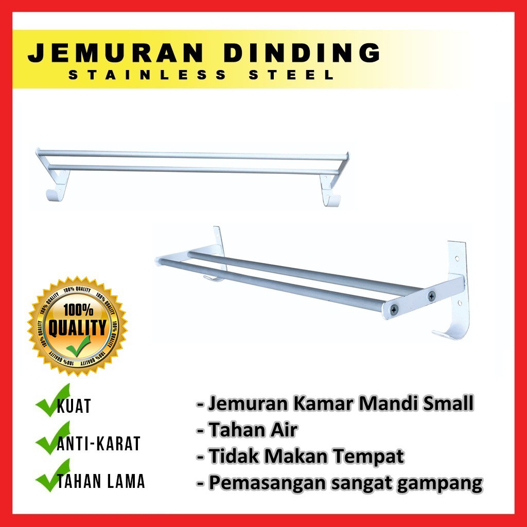 Rak Kamar Mandi Minimalis Elegant / Rak Handuk/ Rak Dapur Stainless Steel Bathroom Rack