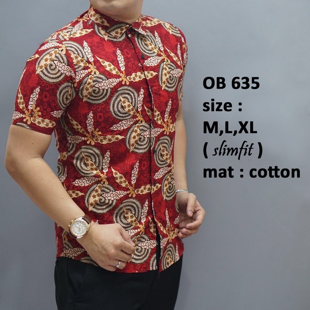 BAJU KEMEJA MURAH BATIK PESTA LENGAN PENDEK PRIA