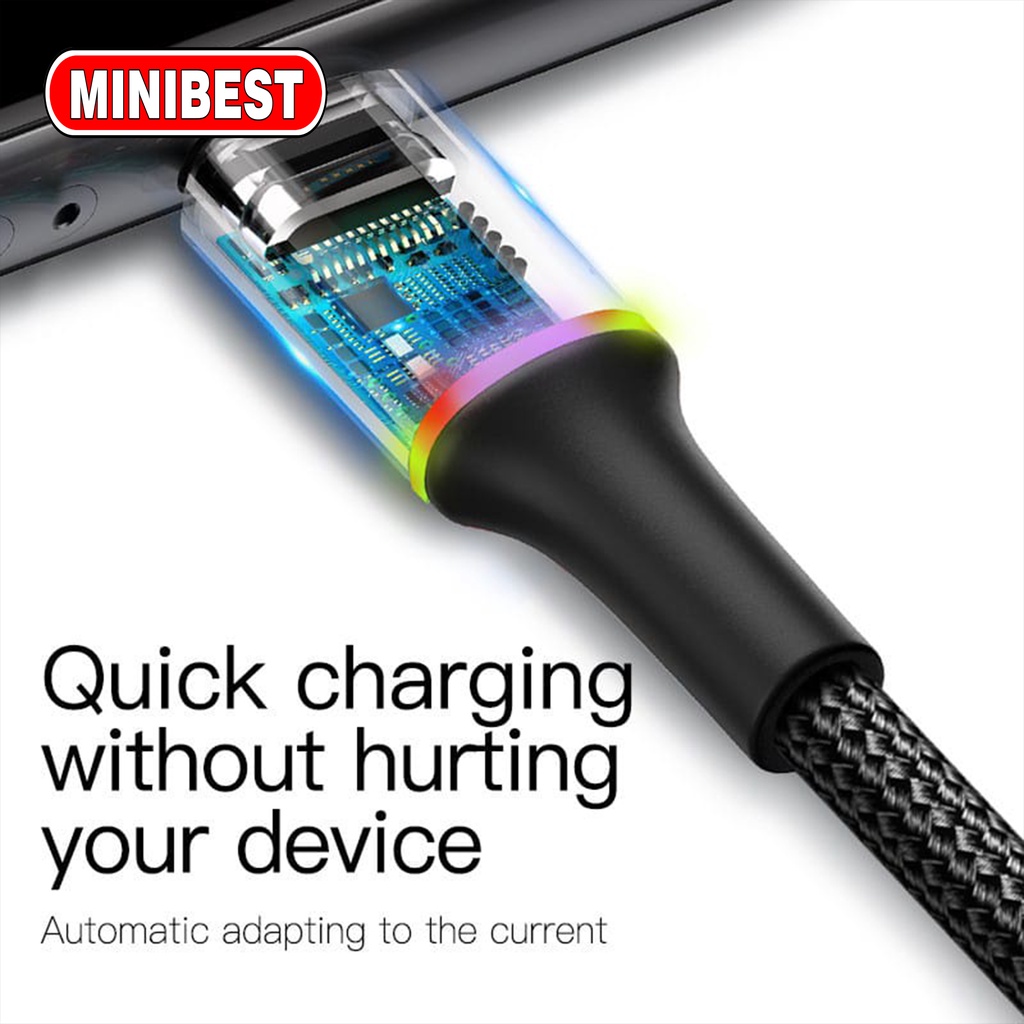 MB Quick Data Cable 3.1A Micro ,Type C &amp; Iphone High Quality Charger Cable MB-DC001