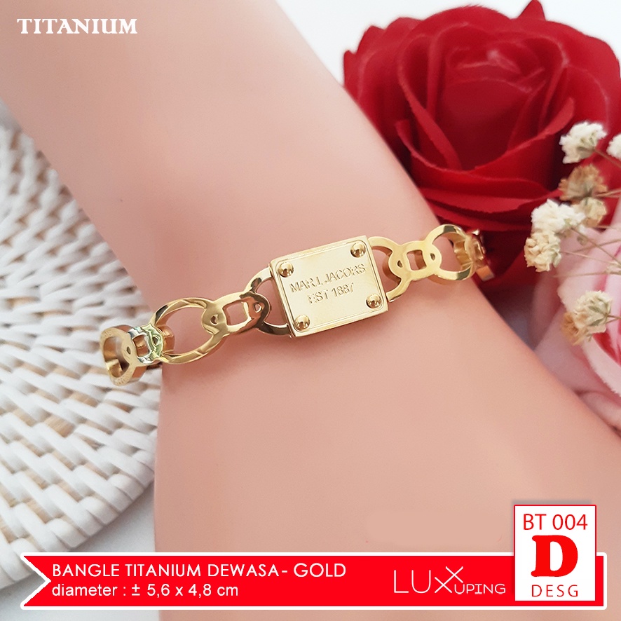 BT 004 Gelang Titanium Murah Perhiasan Titan Anti Karat Selamanya Minnie Mouse Bangle Stainless Steel Luxx Xuping