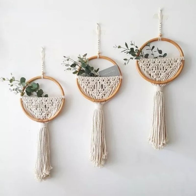 Hiasan Dinding Macrame Rotan Wall Hanging