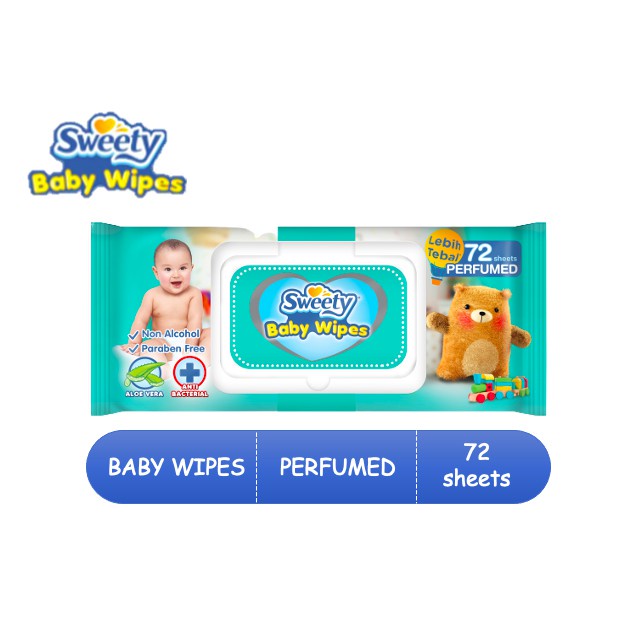 Sweety Baby Wipes perfumed Isi 72 lembar