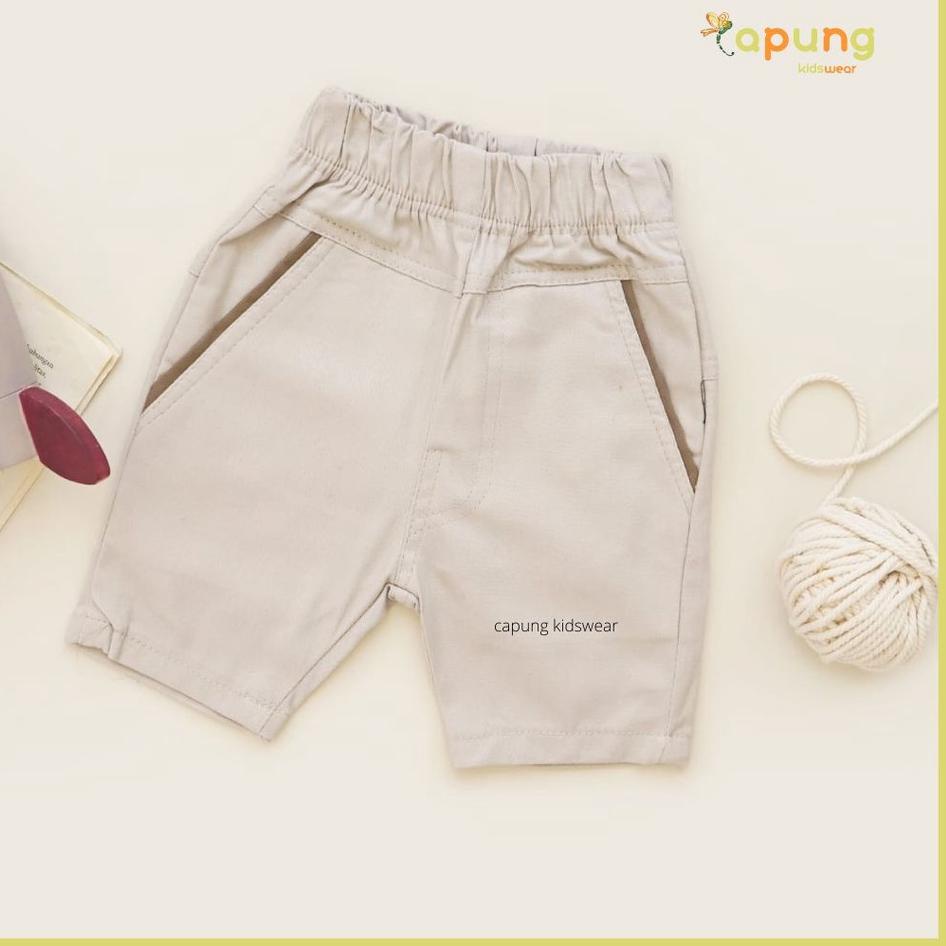 Harga Spesial (Capung Kidswear)Celana Cino Pendek L-Laki (6 bulan-7 tahun)