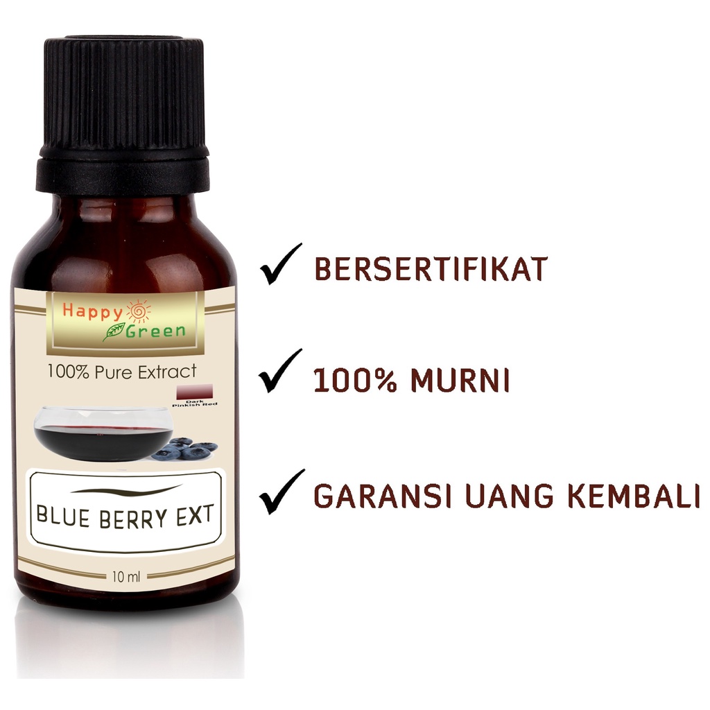 Happy Green Blueberry Liquid Extract - 100% Murni Natural