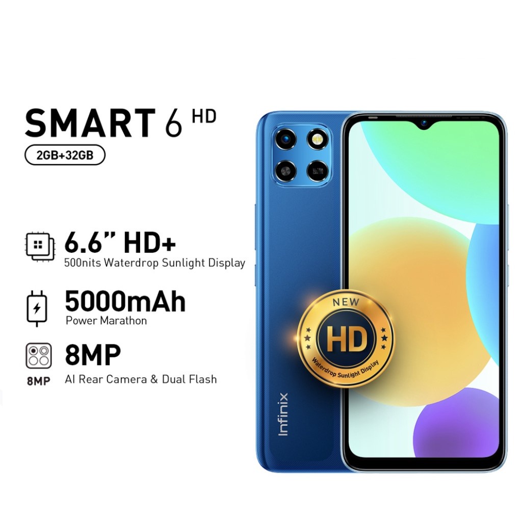 Infinix Smart 6 3/64GB Murah Bergaransi [Cek Deskripsi]