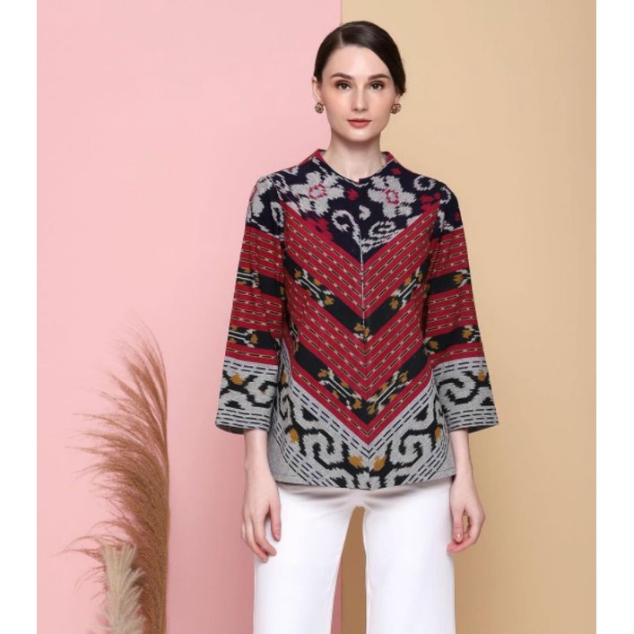 TERMURAH ATASAN BAJU KERJA WANITA TENUN NTT