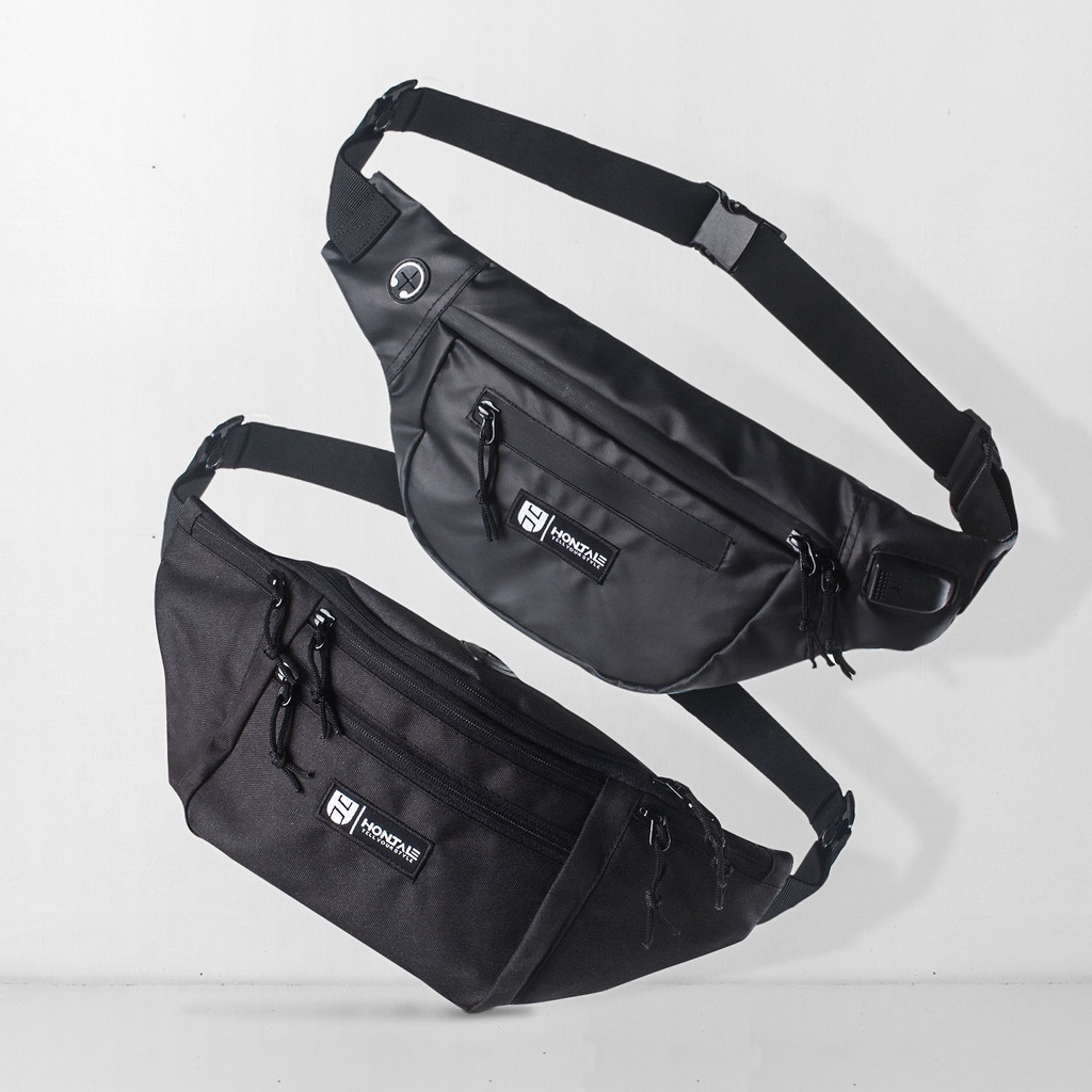 HONTALE | Bundling Tas Waistbag Muzzle Black + Tas Waistbag Vixano Black